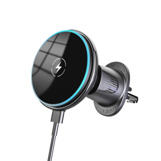 Magnetisk mobilhållare fläktgaller, trådlös Qi2, 15 W