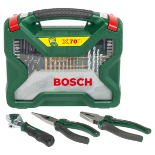 Bosch X-Line tillbehörsväska med tänger, 70 delar