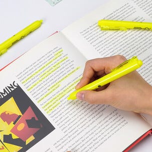 Writech överstrykningspenna infällbar spets 4 mm gul