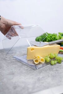 Osteklokke glassklar plast