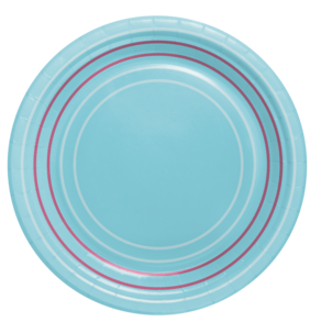 Papptallerken med dekor 19 cm