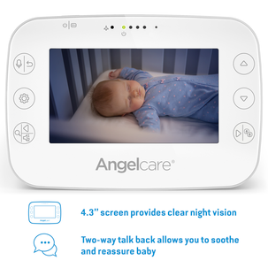 Babyvakt med rörelsemonitor och video, Angelcare AC327