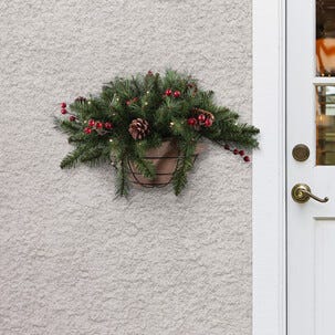 Granbar i krukke LED for vegg, batteri, Northlight