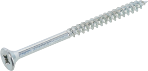 Träskruv försänkt, delgängad PZ