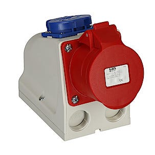 Vägguttag 3-fas + Schuko