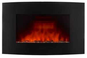 Elektrisk dekorationsbrasa med väggfäste