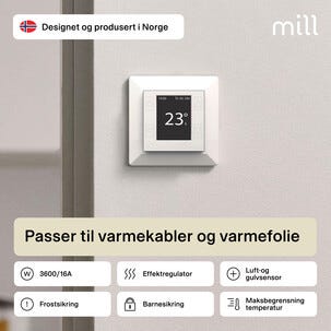 Mill Smart WiFi Termostaatti lattialämmitykseen, digitaalinen