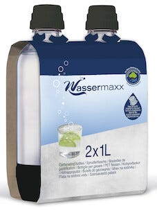 Kullsyreflaske Wassermaxx, 1 liter, 2-pakning