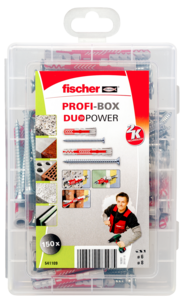 Fischer Profi-Box DuoPower universalplugg med skrue, 150-pakning