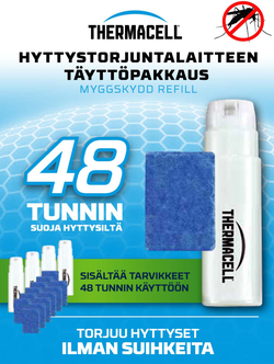 Thermacell Hyttystorjuntalaitteen täyttöpakkaus 4 kpl, 48 h