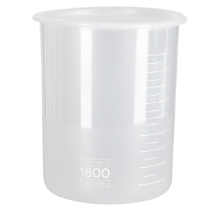 Plastburkar med lock och volymmarkering, 4-pack