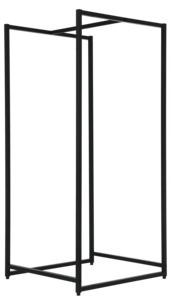 Vaateteline, jossa hyllyt ja laatikot