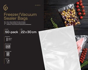 Vakuumposer mat mellomstore 22x30 cm 50-pakning