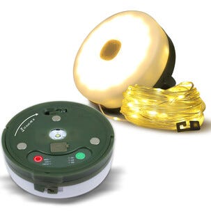 Northlight laddbar campinglampa med ljusslinga 10 m