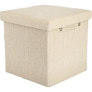 Sittepuff med oppbevaring, natur