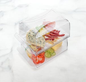 Osteklokke glassklar plast