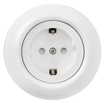 Schneider Renova jordet stikkontakt enkel innfelt