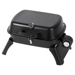 Liten, portabel elgrill med lock och termometer, 2200 W