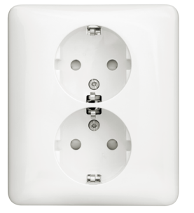 Schneider Exxact 2-veis innfelt stikkontakt, 5-pakning