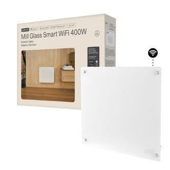 Mill Glass Smart WiFi element Gen. 4, vit, 400 W