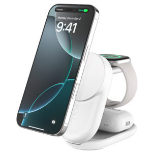 Belkin UltraCharge 3 in 1 vikbar Qi2-laddare, 25W