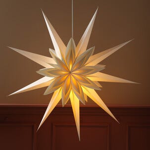 Stor adventsstjärna papper vit, 100 cm, Northlight
