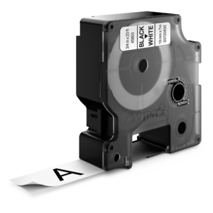 Dymo D1 märkband svart på vitt 19 mm x 7 m