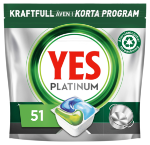 Yes Platinum All In One maskindiskmedel, 51-pack