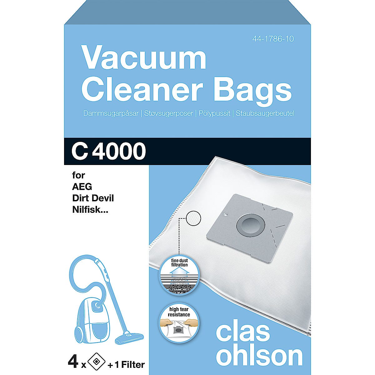 Støvsugerposer C4000, 4 stk. | Clas Ohlson Støvsugerposer C4000, 4 stk. | Clas Ohlson