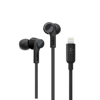 Hörlurar med mikrofon och Lightningkontakt, Belkin  Rockstar