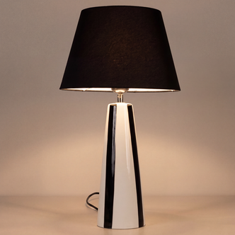 PR Home Leya bordslampa keramik svartvit 54 cm