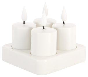 Northlight, kubbelys mini LED, 4-pk, oppladbare