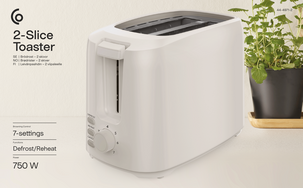 Brødrister 2 skiver, 750 W