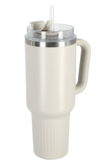Stor termosmugg med sugrör, 1,2 liter