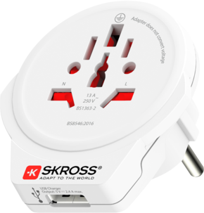 Reseadapter SKROSS World to Europe USB