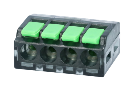 Necore toppklemme for 4 ledere, 0,2–2,5 mm2, 10-pakning