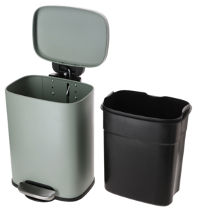 Rektangulær pedalbøtte, 5 liter