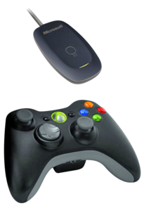 Trådlös handkontroll för PC och Xbox 360, Microsoft