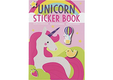 Puuhakirja ja tarroja, Unicorn Sticker Book
