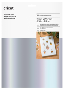 Cricut Printable Vinyl A4 Silver, 10 ark