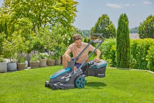 Gardena PowerMax Duo 46, 36 V gräsklippare med batteri