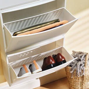 Skoskap smal vegghengt plast, 51,5x16x39 cm