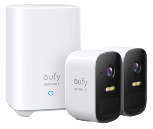EufyCam 2C kit, 2 overvåkningskameraer og 1 HomeBase