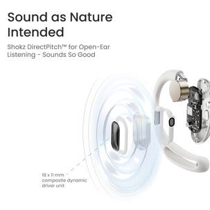 Shokz OpenFit Air open-ear-ørepropper med KI-styrt støydemping