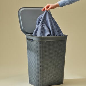 Iso pyykkikori, jossa kansi ja kahvat, 50 l