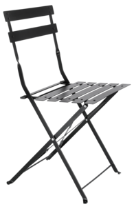 Parvekesetti kokoontaitettava, musta, metallia