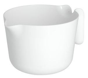 Liten vispskål i plast, vit, 0,8 liter
