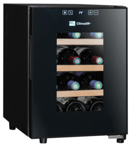 Viinikaappi 12 pullolle, Climadiff CC12, 52.5 x 51.5 cm 