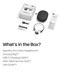 Shokz OpenRun Pro 2 Mini, open-ear, bone conduction-hodetelefoner