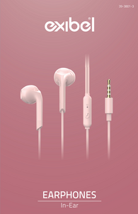 Exibel in ear-hörlurar med sladd och mikrofon 3,5 mm